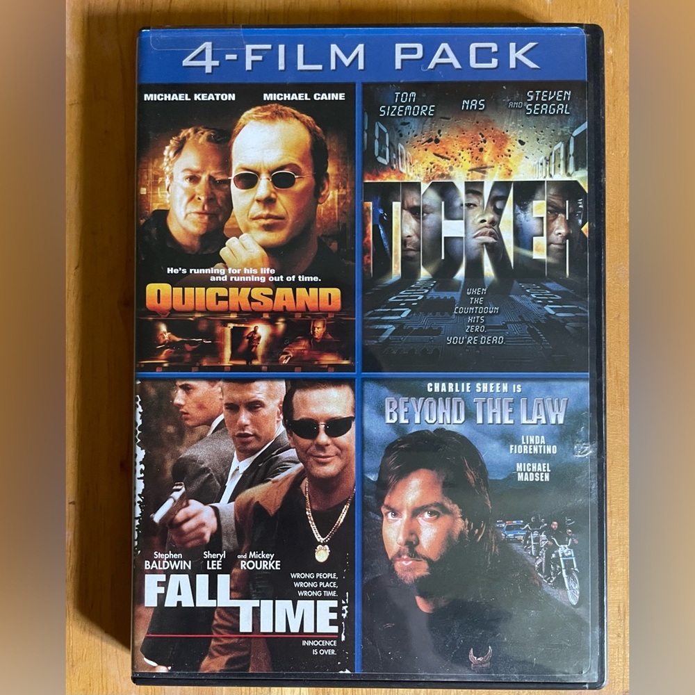 4-Film Pack DVD Collection - Quicksand, Ticker, Fall Time, Beyond the Law GUC